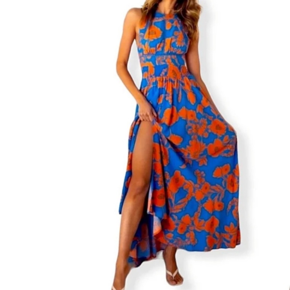 Abel The Label (ATL) Maxi Halter Dress